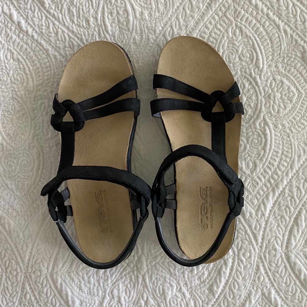 Teva Women’s VenturaCork Black Ankle Strap Sandals